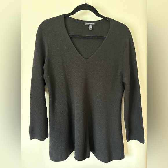 Eileen Fisher Merino wool jersey V-neck - Picture 2 of 5